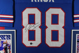 DAWSON KNOX (Bills blue SKYLINE) Signed Autographed Framed Jersey Beckett