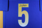 JALEN RAMSEY (Rams blue TOWER) Signed Autographed Framed Jersey JSA