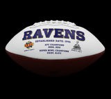 Willis McGahee Signed Baltimore Ravens Embroidered White NFL Football