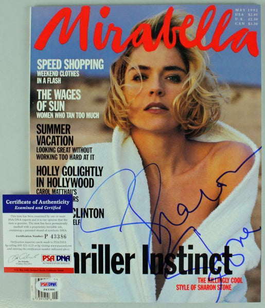 Sharon Stone Authentic Signed 1992 Mirabella Magzine PSA/DNA #P43386