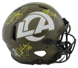 Rams (3) Bettis, Dickerson & Faulk Signed STS F/S Speed Proline Helmet BAS Wit