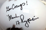 Mark Rypien Signed Washington State White Schutt Mini Helmet w/ Insc- BA W Holo