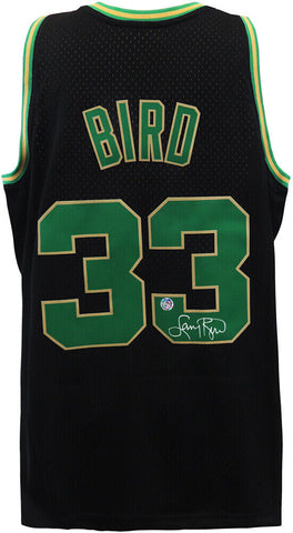 Larry Bird Signed Celtics Black Alt M&N NBA Swingman Jersey (SS COA / BIRD HOLO)