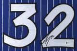 Shaquille O'Neal Signed Orlando Magic 35"x 43" Framed Blue Jersey (Beckett COA)