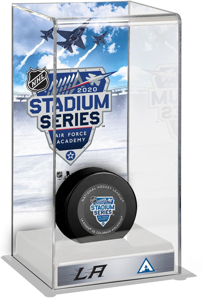 2020 NHL Stadium Series Los Angeles Kingsvs Avalanche Tall Puck Display Case