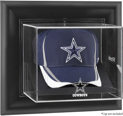Cowboys Black Framed Wall-Mountable Cap Logo Display Case - Fanatics