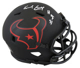 Texans Earl Campbell "HOF 91" Authentic Signed Eclipse Speed Mini Helmet BAS Wit