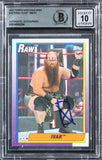 Ivar Authentic Signed 2021 Topps Heritage WWE #18 Card Auto 10! BAS Slab