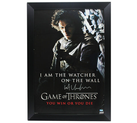 Kit Harington Signed Game of Thrones Framed Watcher on the Wall Poster