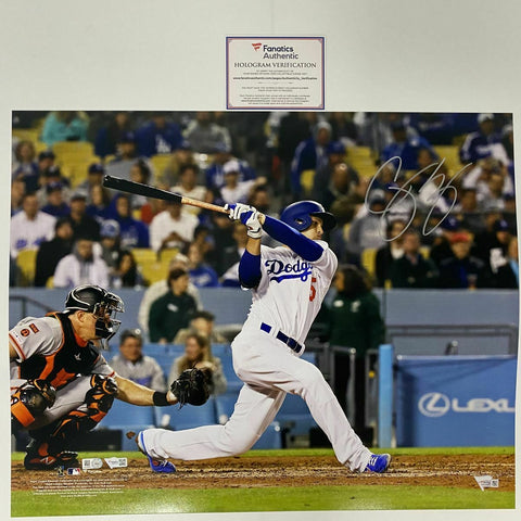 Autographed/Signed COREY SEAGER Los Angeles LA Dodgers 16x20 Photo Fanatics COA
