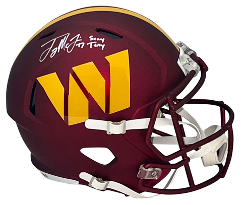 TERRY McLAURIN SIGNED WASHINGTON COMMANDERS FULL SIZE SPEED HELMET W SCARY TERRY