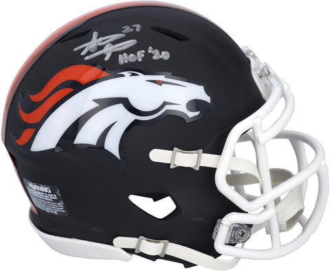 Steve Atwater Denver Broncos Signed Black Matte Mini Helmet with HOF 2020 Insc