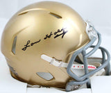 Lou Holtz Autographed Notre Dame Fighting Irish Speed Mini Helmet- JSA W *Black