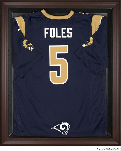Los Angeles Rams Brown Framed Logo Jersey Display Case Authentic