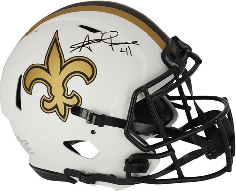 Alvin Kamara New Orleans Saints Signed Riddell Lunar Eclipse Speed Helmet