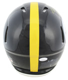 Steelers T.J. Watt Authentic Signed Proline Full Size Speed Helmet JSA Witness