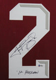 Johnny Manziel Autographed Texas A&M Aggies Framed Red Jersey BAS 20177