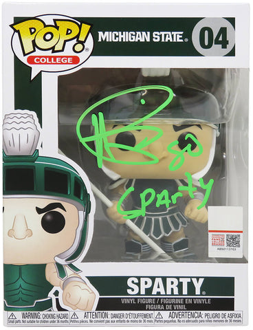 Andre Rison Signed Michigan State Sparty Funko Pop Doll #04 w/Go Sparty (SS COA)