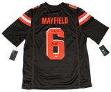 BAKER MAYFIELD SIGNED CLEVELAND BROWNS #6 NIKE LIMITED JERSEY W/ 18 #1 PICK