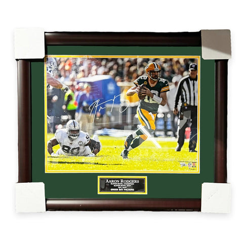 Aaron Rodgers Signed Autographed Photo Framed to 20x24 Fanatics