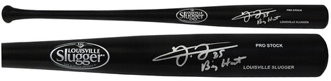 Frank Thomas Signed Louisville Slugger Black Baseball Bat w/Big Hurt - (SS COA)
