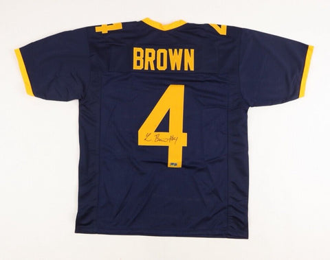 Leddie Brown Signed West Virginia Mountaineers Jersey (TSE COA) L A Chargers R.B
