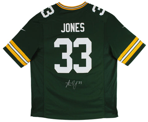 Packers Aaron Jones Authentic Signed Green Nike Jersey Autographed BAS Witnessed