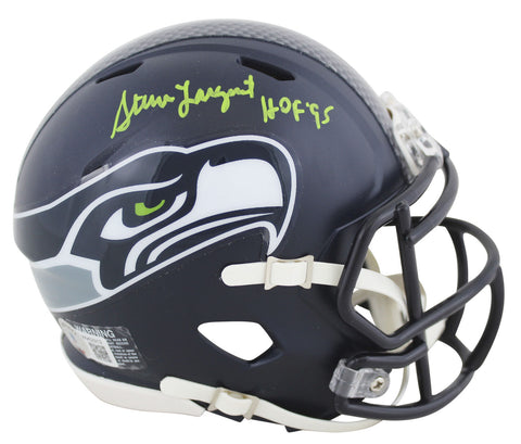 Seahawks Steve Largent "HOF 95" Authentic Signed Speed Mini Helmet BAS Witnessed