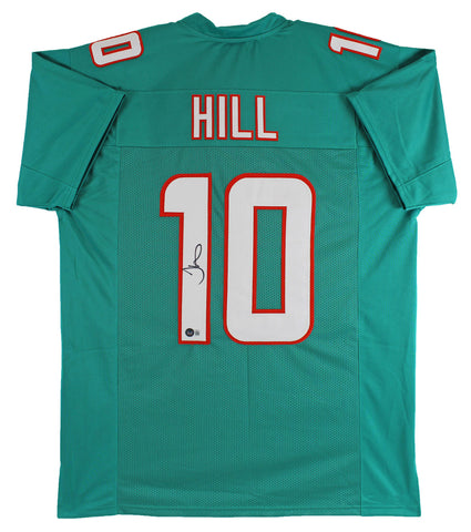 Tyreek Hill Authentic Signed Teal Pro Style Jersey Autographed BAS Witnessed