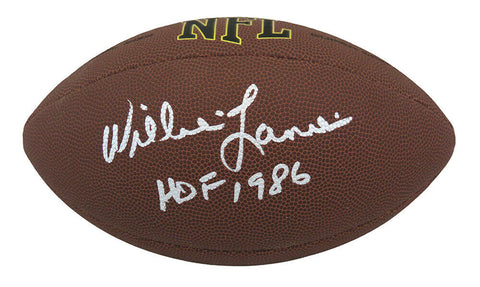 Willie Lanier Signed Wilson Super Grip Full Size NFL Football w/HOF'86 -(SS COA)