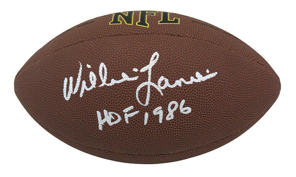 Willie Lanier Signed Wilson Super Grip Full Size NFL Football w/HOF'86 -(SS COA)