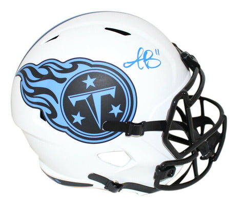 AJ Brown Autographed Tennessee Titans F/S Lunar Speed Helmet BAS 33386
