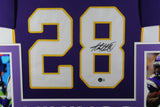 ADRIAN PETERSON (Vikings purp SKYLINE) Signed Autographed Framed Jersey Beckett