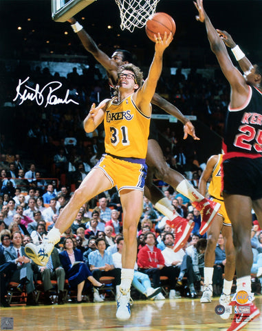 Lakers Kurt Rambis Authentic Signed 16x20 Photo Vs Trailblazers BAS Witnessed