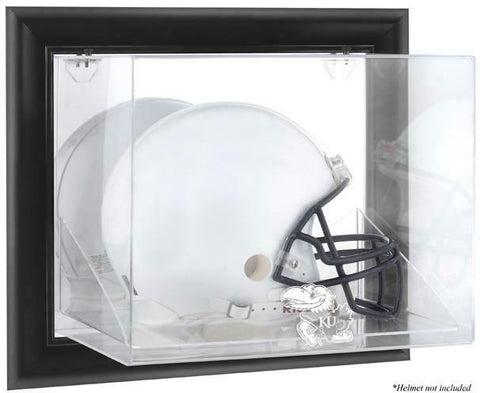 Kansas Jayhawks Black Framed Wall-Mountable Helmet Display Case - Fanatics