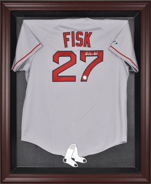 Boston Red Sox (2009-Present) Mahogany Framed Logo Jersey Display Case