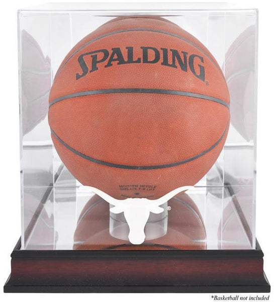 Texas Longhorns Mahogany Antique Finish Basketball Display Case