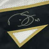 Framed Autographed/Signed Darren Sproles 33x42 New Orleans White Jersey JSA CO