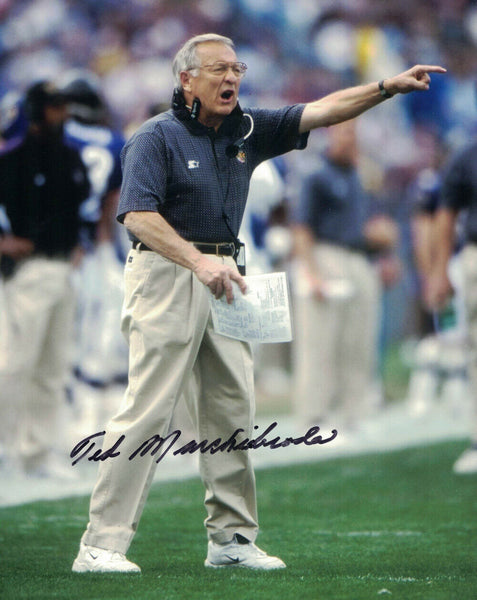Ted Marchibroda Autographed/Signed Baltimore Ravens 8x10 Photo Coach 30327