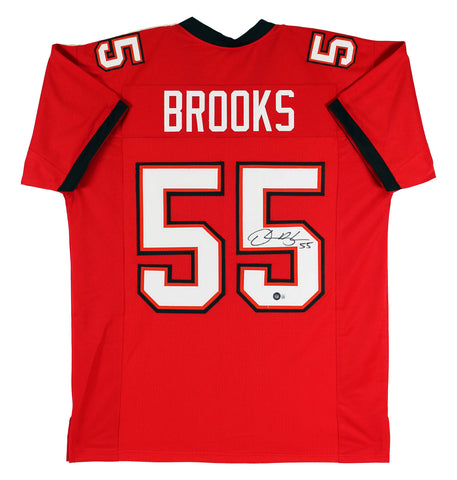 Derrick Brooks Authentic Signed Red Pro Style Jersey Autographed BAS Witnessed