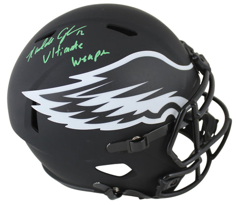 Eagles Randall Cunningham "Ult. Weapon" Signed Eclipse F/S Speed Rep Helmet BAS