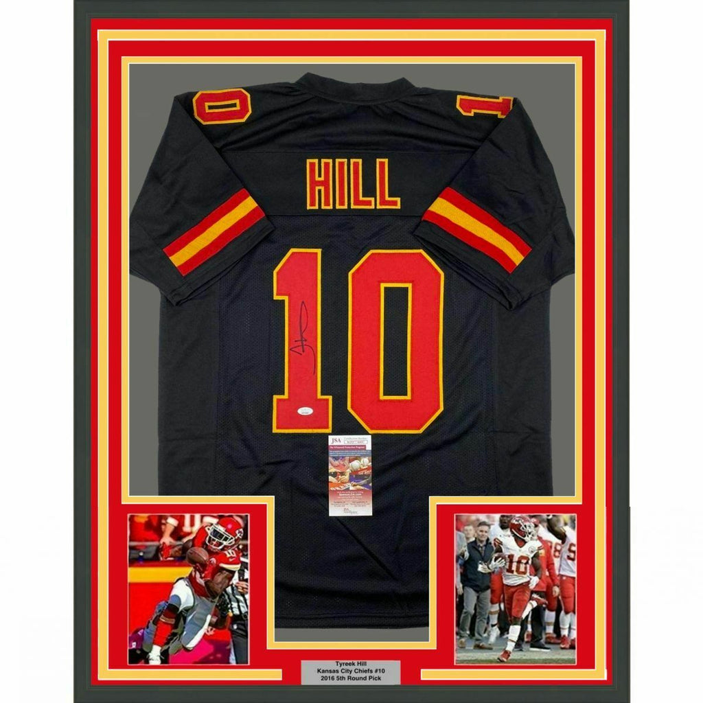 Framed Autographed/Signed Tyreek Hill 33x42 Kansas City Red
