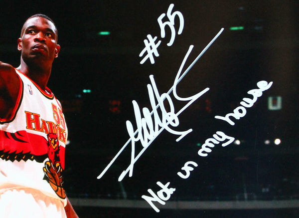 Dikembe Mutombo Atlanta Hawks Signed Autographed Throwback Jersey