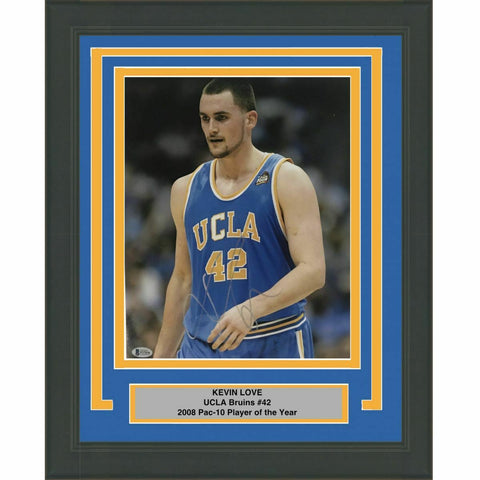 FRAMED Autographed/Signed KEVIN LOVE UCLA Bruins 11x14 College Photo Beckett COA