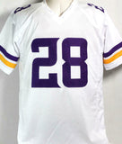 Adrian Peterson Autographed White Pro Style Jersey - Beckett W Auth *8