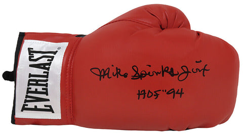 Michael (Mike) Spinks Signed Everlast Red Boxing Glove w/Jinx, HOF'94 - (SS COA)