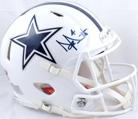 Dak Prescott Signed Cowboys F/S ALT 2002 Speed Authentic Helmet-Beckett W Holo