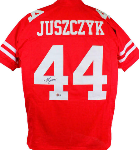 Kyle Juszczyk Autographed Red Pro Style Jersey- Beckett W Hologram *Black