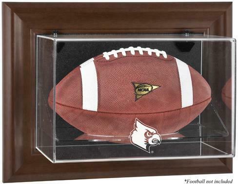 Louisville Brown Framed Logo Wall-Mountable Football Display Case - Fanatics