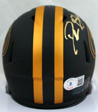 Deion Sanders Signed SF 49ers Eclipse Speed Mini Helmet - Beckett W Holo *Gold